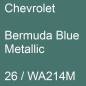 Preview: Chevrolet, Bermuda Blue Metallic, 26 / WA214M.